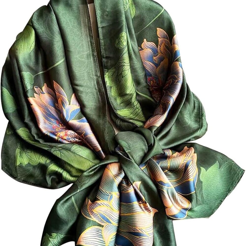 Shawl Scarf For Women Lightweight Scarves Floral Pattern Formal Evening Dressesf